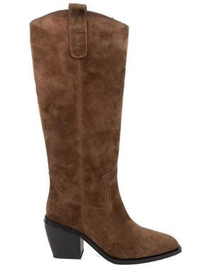 Linda Baumann Cowboy & Biker Boots - Brown