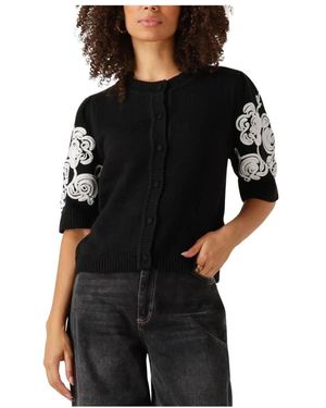 Object Zwarte Gebreide Vest Voor Vrouwen