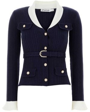 Self-Portrait Cardigans - Azul
