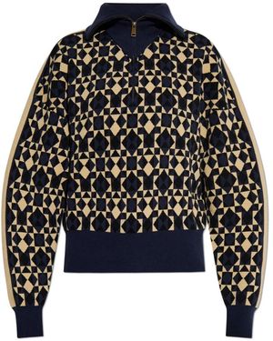 The Upside Hoodies & Sweatvesten ,Blauw ,Katoen Cosmo Kairo Half Zip Knit - Zwart