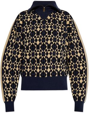 The Upside Hoodies & Sweatvesten ,Blauw ,Katoen Cosmo Kairo Half Zip Knit - Zwart