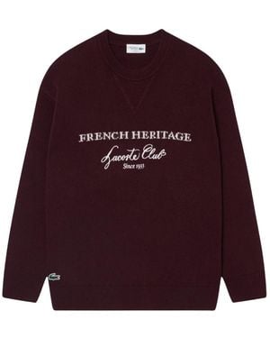 Lacoste Pullover Mit Rundhalsausschnitt - Lila