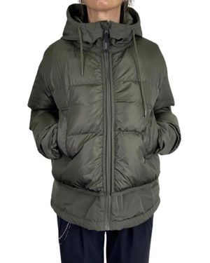 Aspesi Chaqueta Verde Acolchada Con Capucha, Mujer, Talla - Gris