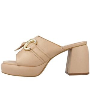 Mjus Heeled mules - Natur