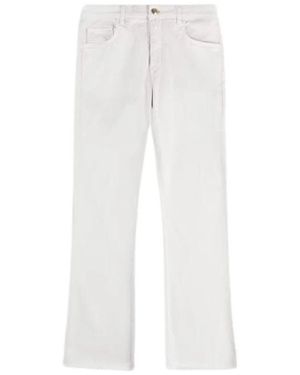 Fay Straight Trousers - White