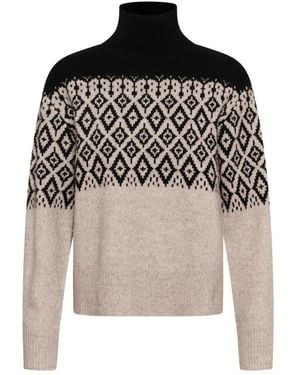 Soaked In Luxury Fair Isle Rollkragenpullover - Schwarz