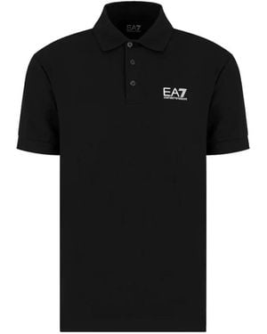 EA7 Tops ,Zwart ,Katoen Ea7 T-Shirts En Polo's Zwart
