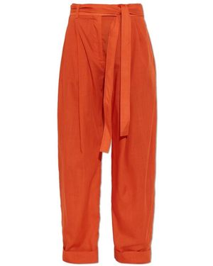 Ferragamo Broek Met Omgeslagen Zoom - Rood