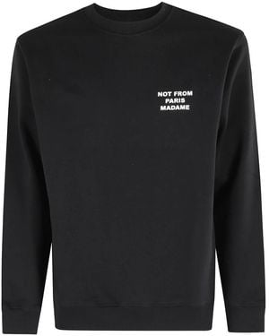 Drole de Monsieur Schwarzer Slogan Sweatshirt Kurzarm Logo