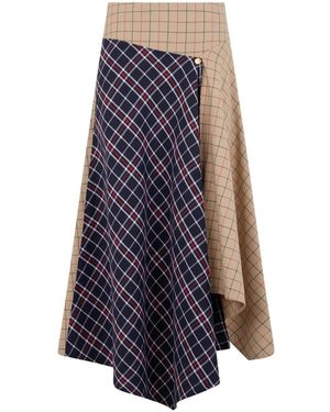Barbour Rokken ,Veelkleurig ,Katoen Dalbury Midi Rok - Blauw