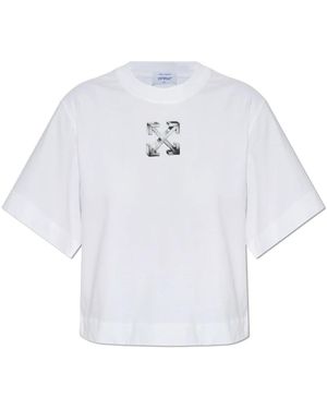 Off-White c/o Virgil Abloh T-Shirt Mit Logo - Weiß