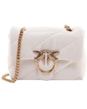 Pinko Weiße Umhängetasche Mit Metall-Detail