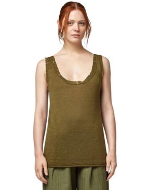Alpha Studio Sleeveless Tops - Verde