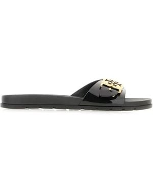 Tory Burch Schoenen ,Zwart ,Polyester Gezellige Huisslippers Voor Vrouwen