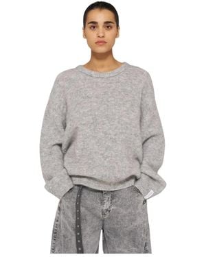 10Days Locker geschnittener rippstrickpullover - Grau