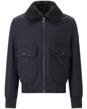 Belstaff Jassen ,Blauw ,Wol Wool Bomber Jacket