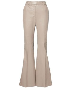 JOSEPH Leather Trousers - Natural