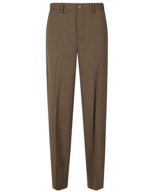 BRIGLIA Straight Trousers - Marrón