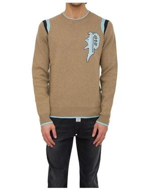 Philipp Plein Round-Neck Knitwear - Natural