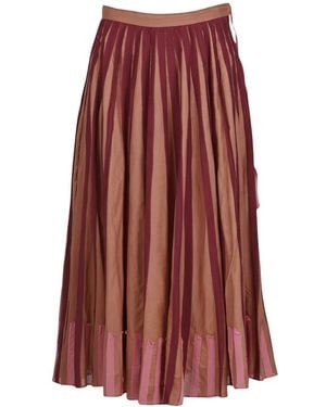 Niu Rokken ,Veelkleurig ,Katoen Maxi Rokken - Rood