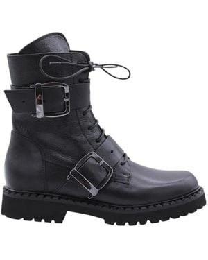 Laura Bellariva Lace-Up Boots - Black