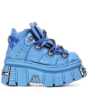 New Rock Lace-Up Boots - Blue