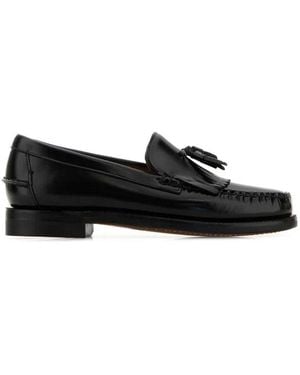 Sebago Schwarze Leder Paul Loafers