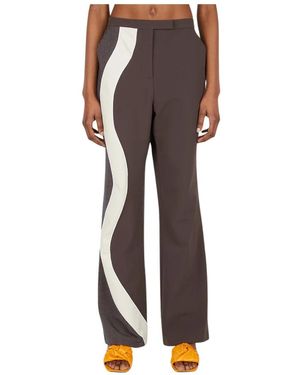 Ahluwalia Broeken ,Bruin ,Katoen Expressieve Tailored Broek