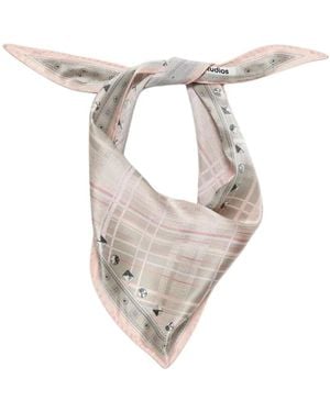 Acne Studios Volta Triangle Check Schal - Mettallic