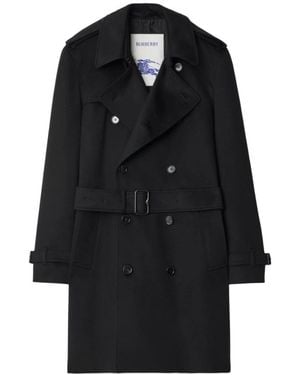 Burberry Jassen ,Zwart ,Katoen Trenchcoat