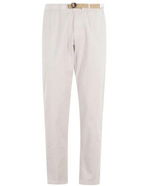White Sand Slim-Fit Trousers - Grey