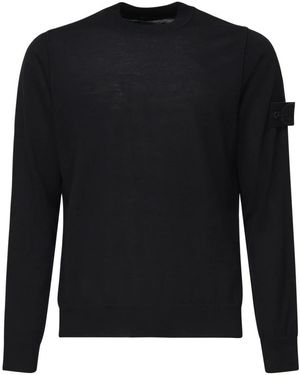 Stone Island Round-Neck Knitwear - Negro