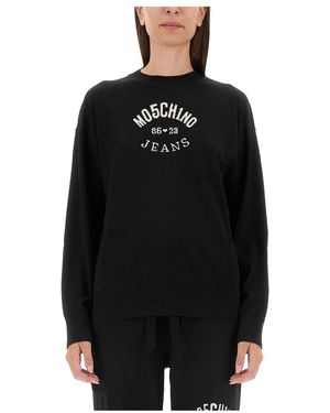 Moschino Round-Neck Knitwear - Black