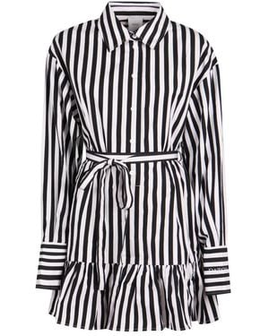 Patou Striped Cotton Shirtdress - Black