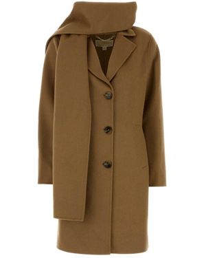 Michael Kors Jassen ,Bruin ,Wol Wollen Scarf Coat - Groen