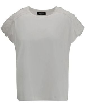 Fabiana Filippi Tüllapplikation Crew-Neck T-Shirt - Grau