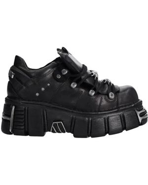 New Rock Laced Shoes - Noir