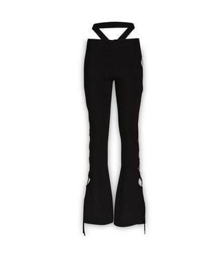 ANDREA ADAMO Wide Trousers - Noir