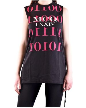 McQueen Sleeveless Tops - Black