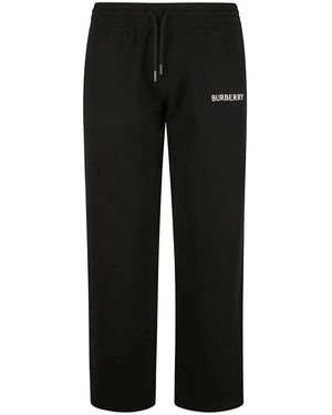Burberry Broeken ,Zwart ,Katoen Straight-Leg Joggingbroek