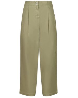 120% Lino Wide Trousers - Verde