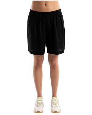 hinnominate Soft Linen Shorts - Schwarz