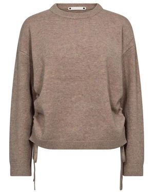 co'couture Round-Neck Knitwear - Marron