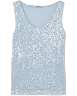 Oltre Sleeveless Tops - Bleu