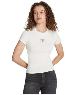 Tommy Hilfiger Camiseta Básica De Algodón - Blanco