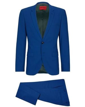 HUGO Single Breasted Suits - Blue