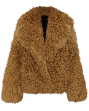 Stand Studio West Shearling Jas - Bruin
