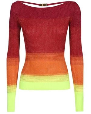 Gcds Round-Neck Knitwear - Red
