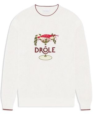 Drole de Monsieur Round-Neck Knitwear - White