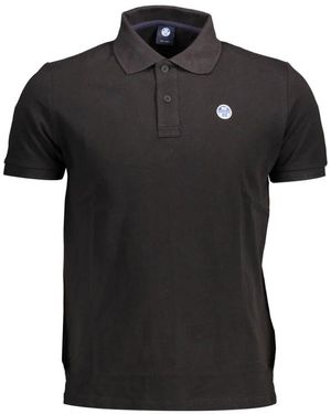 North Sails Schwarzes poloshirt mit kurzen ärmeln